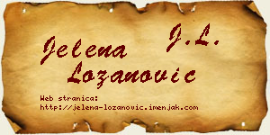 Jelena Lozanović vizit kartica